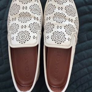 Coach Women's Chalk Floral Laser-Cut Sneakers